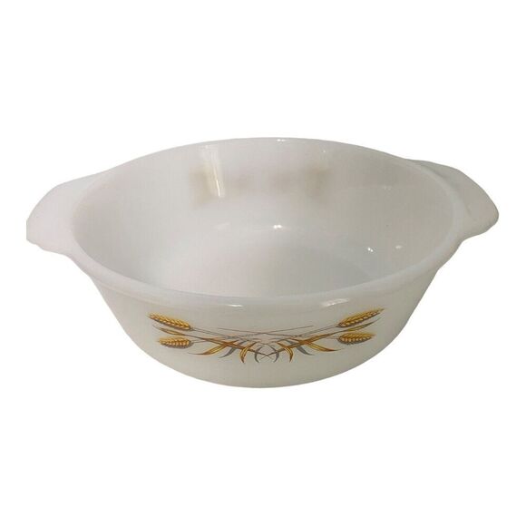 Anchor Hocking Fire-King Golden Wheat 1 1-2 Qt Oval Casserole Baking Dish 467 - Picture 1 of 11
